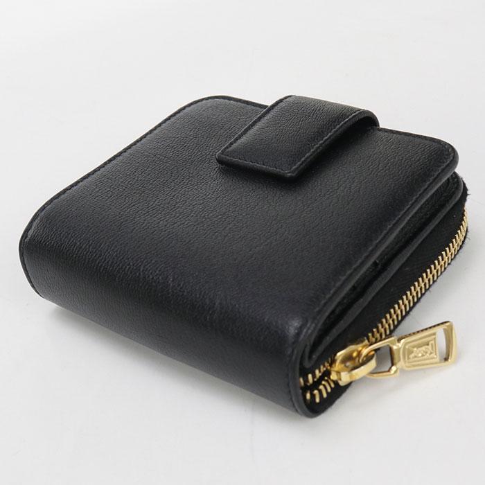 SAINT LAURENT 中古良品 サンローラン 二折財布 568985 コンパクト