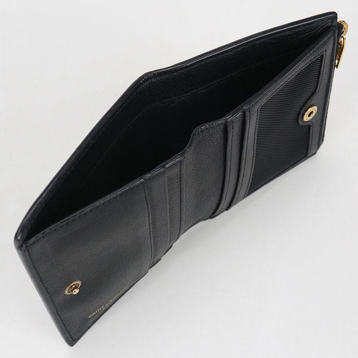 SAINT LAURENT 中古良品 サンローラン 二つ折り財布 635265 レディース