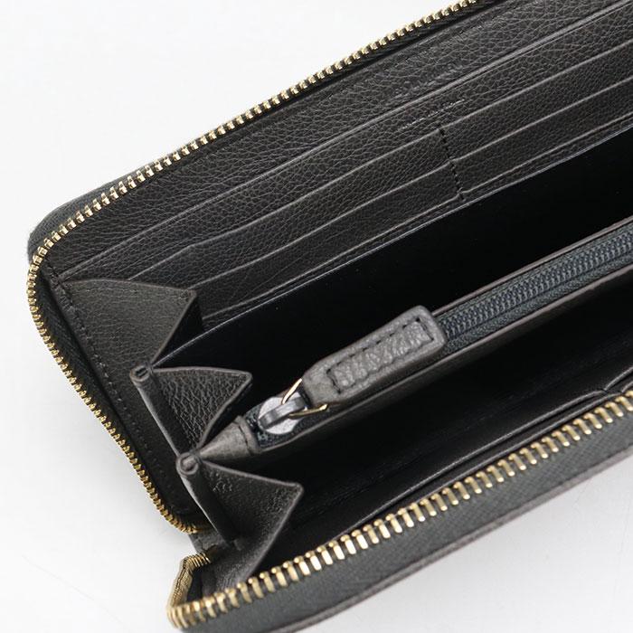【美品】サンローラン 長財布 ラウンドファスナー シルバー SAINT LAURENT 中古良品 サンローラン 長財布ラウンドファスナー