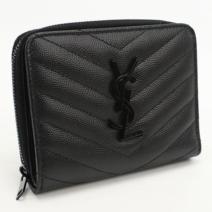 サンローラン　コンパクトウォレット　668288　【中古】R-153280 SAINT LAURENT 中古良品 サンローラン 二折財布 668288 ジップ