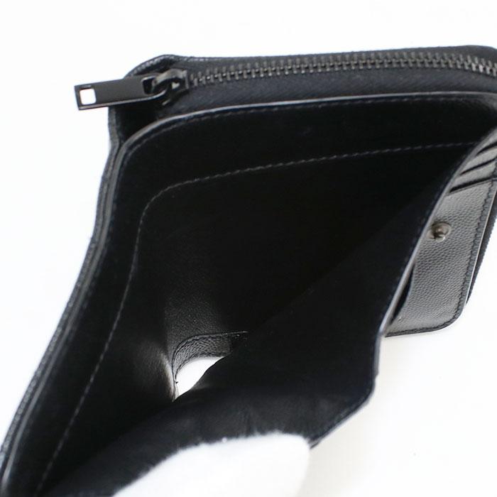 SAINT LAURENT 中古良品 サンローラン 二折財布 668288 ジップ
