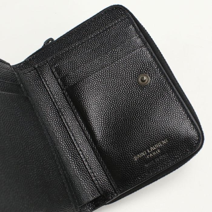 サンローラン　コンパクトウォレット　668288　【中古】R-153280 SAINT LAURENT 中古良品 サンローラン 二折財布 668288 ジップ
