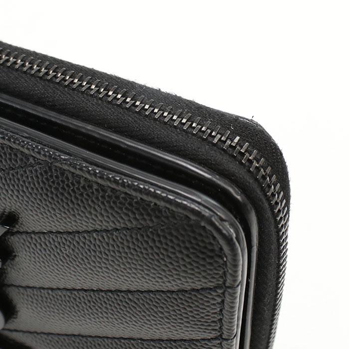 SAINT LAURENT 中古良品 サンローラン 二折財布 668288 ジップ