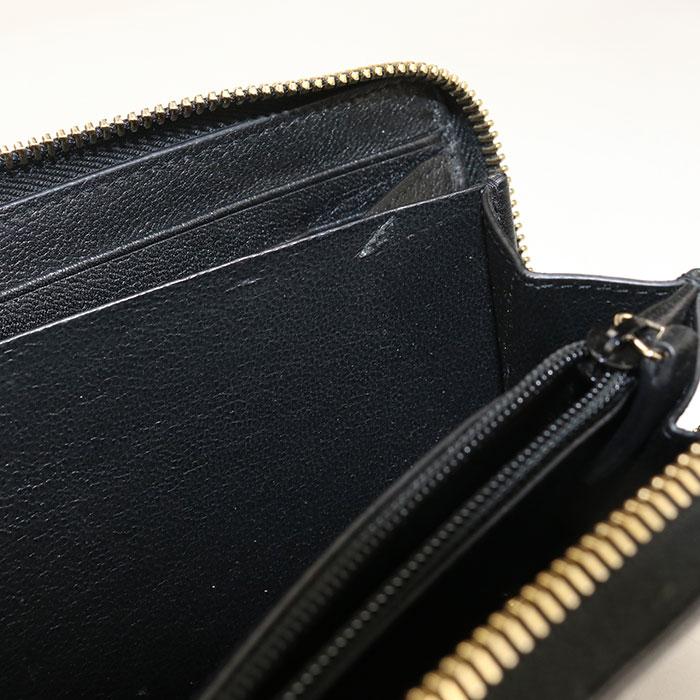 SAINT LAURENT 中古良品 サンローラン 長財布ラウンドファスナー