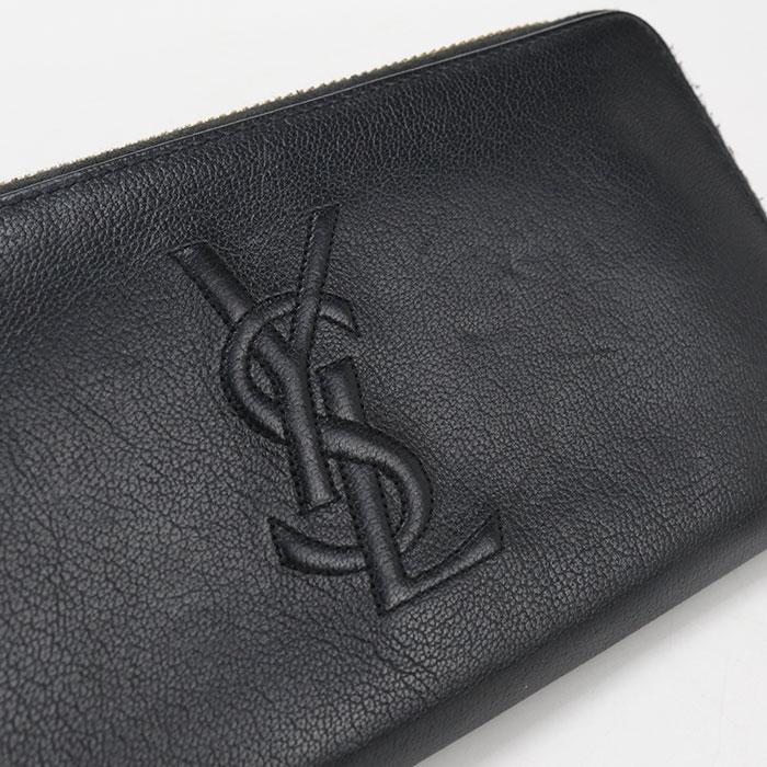 SAINT LAURENT 中古良品 サンローラン 長財布ラウンドファスナー