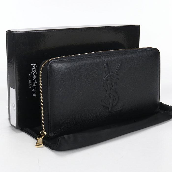 SAINT LAURENT 中古・未使用 サンローラン 長財布ラウンドファスナー 