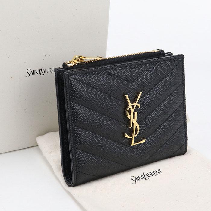 SAINT LAURENT 中古美品 サンローラン 二つ折り財布 575879 バイ 