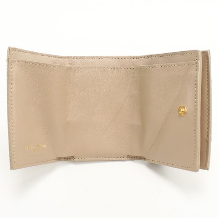 SAINT LAURENT 中古良品 サンローラン 三つ折り財布 668274 タイニー 