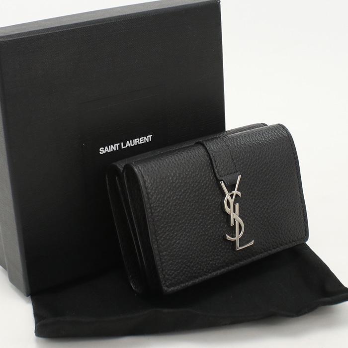 SAINT LAURENT 中古良品 サンローラン 三つ折り財布 669959 オリガミ 