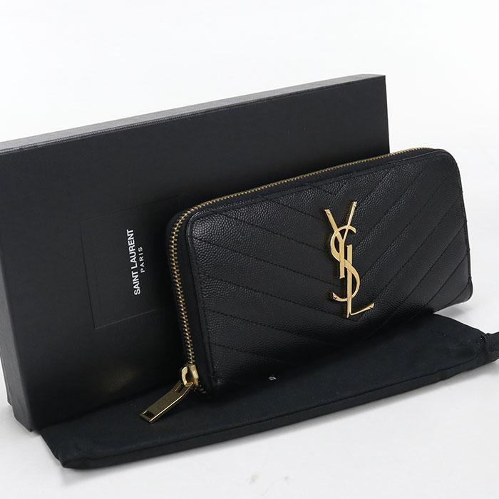 【値下げ】SAINT LAURENT サンローラン 長財布 ラウンドファスナー SAINT LAURENT 中古良品 サンローラン 長財布ラウンドファスナー
