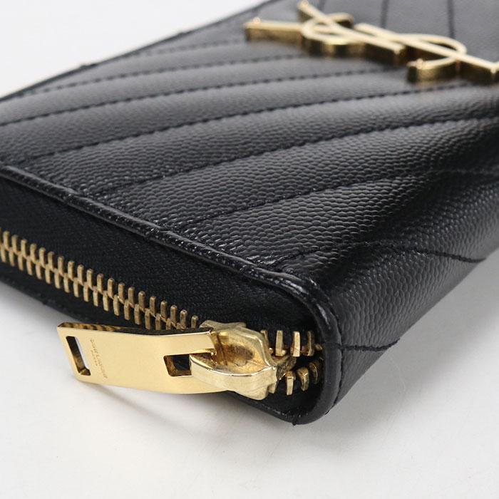 SAINT LAURENT 中古良品 サンローラン 長財布ラウンドファスナー