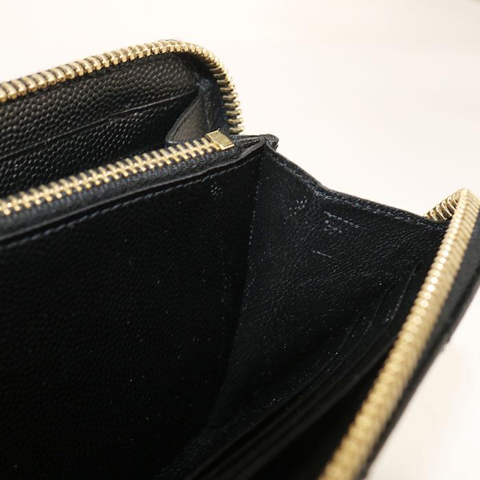 SAINT LAURENT 中古良品 サンローラン 長財布ラウンドファスナー