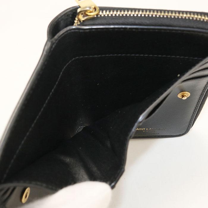 SAINT LAURENT 中古良品 サンローラン 二つ折り財布 635263 レディース