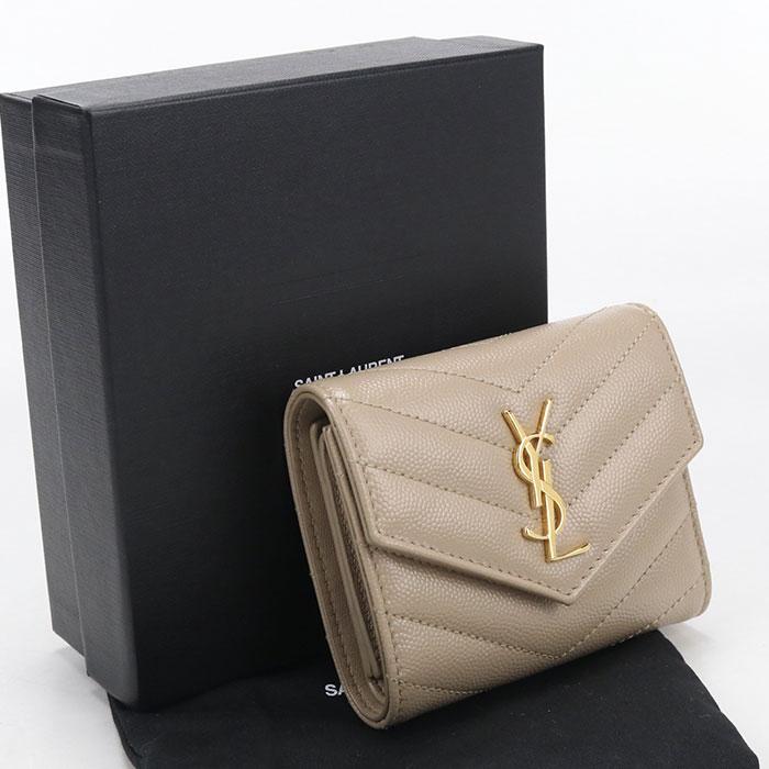 SAINT LAURENT 中古良品 サンローラン 三つ折り財布 692061 マルチ