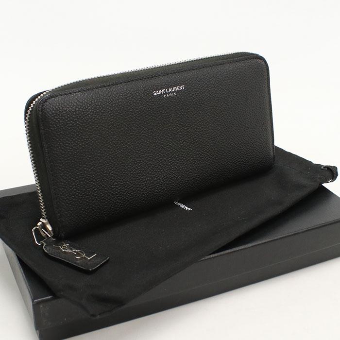 SAINT LAURENT 中古良品 サンローラン 長財布ラウンドファスナー