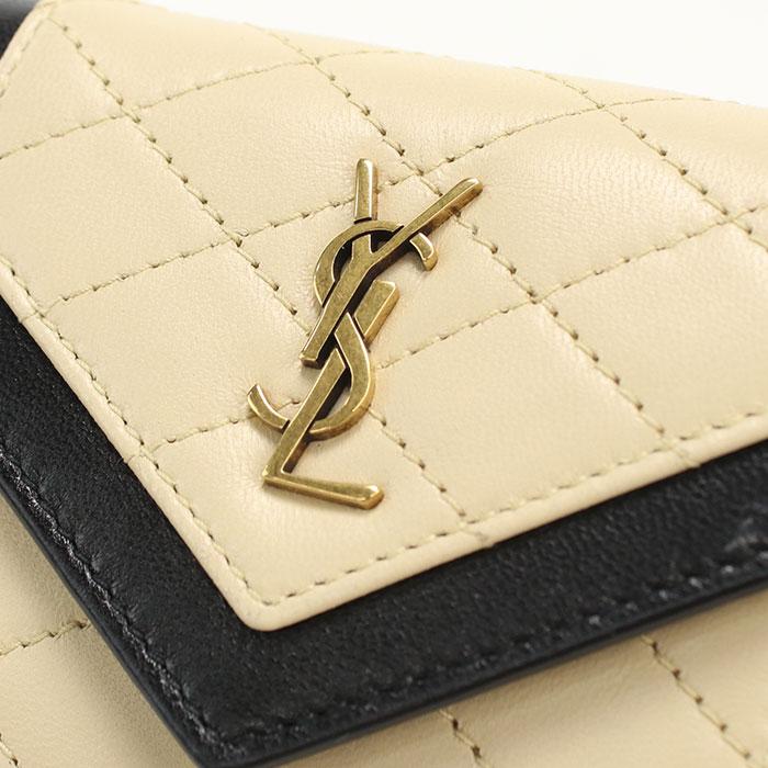 SAINT LAURENT 中古良品 サンローラン 三つ折り財布 712688 マルチ