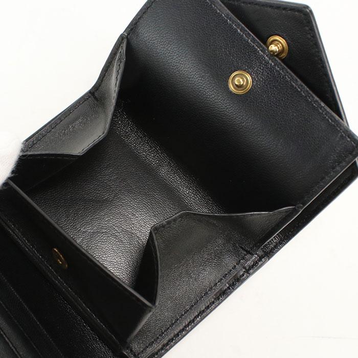 SAINT LAURENT 中古良品 サンローラン 三つ折り財布 712688 マルチ