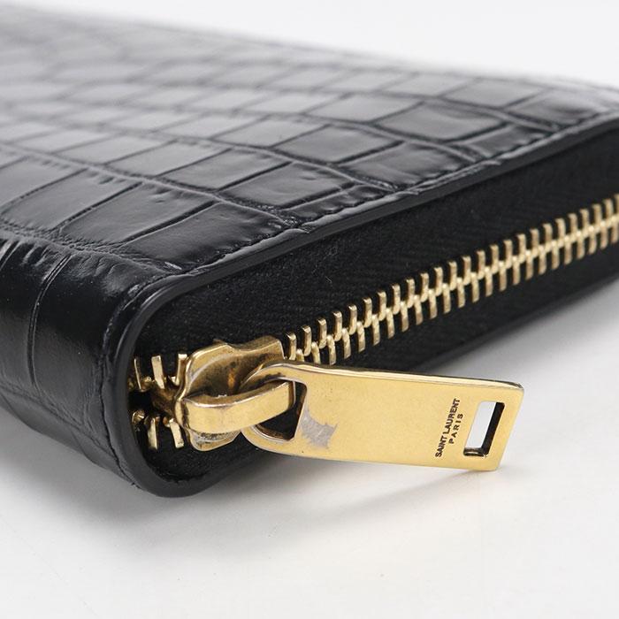 SAINT LAURENT 中古良品 サンローラン 長財布ラウンドファスナー
