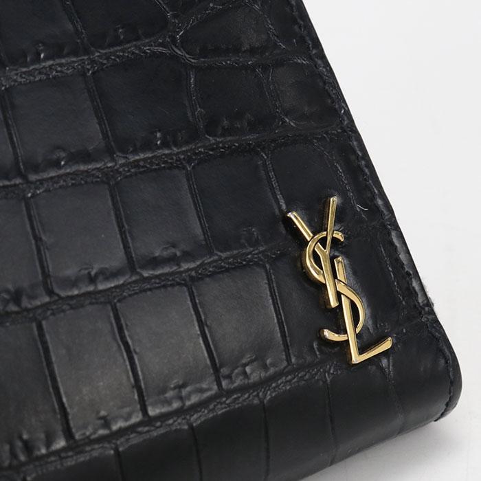 SAINT LAURENT 中古良品 サンローラン 長財布ラウンドファスナー