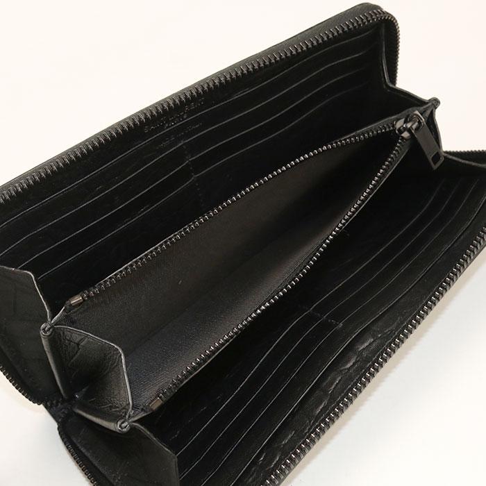 SAINT LAURENT 中古良品 サンローラン 長財布ラウンドファスナー