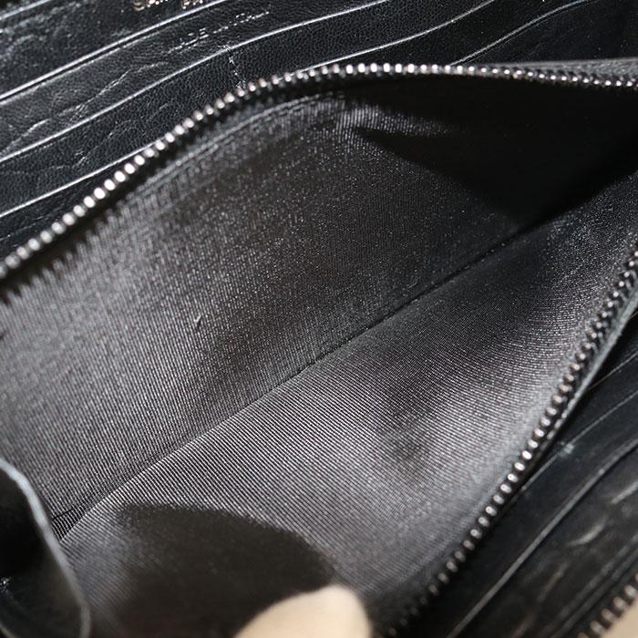 SAINT LAURENT 中古良品 サンローラン 長財布ラウンドファスナー
