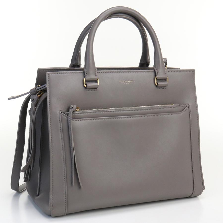 中古SAINT LAURENT イーストサイド ハンドバッグ レザー 553818 グレー 