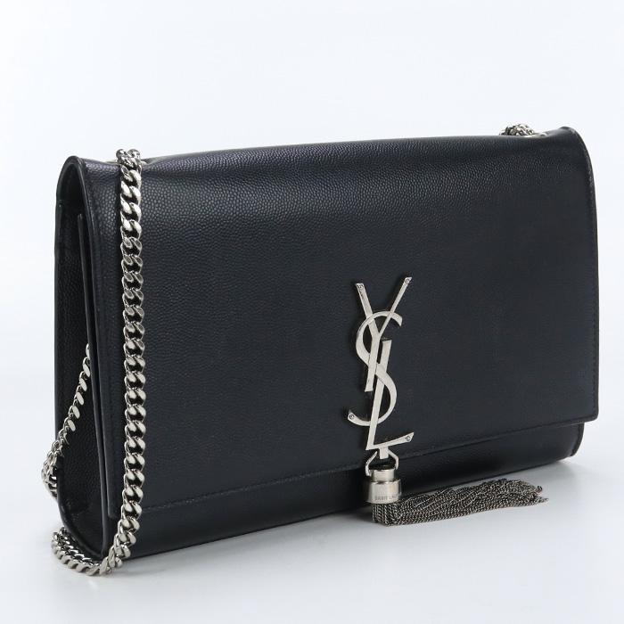 中古SAINT LAURENT ケイト タッセル ショルダーバッグ 354119 ブラック 
