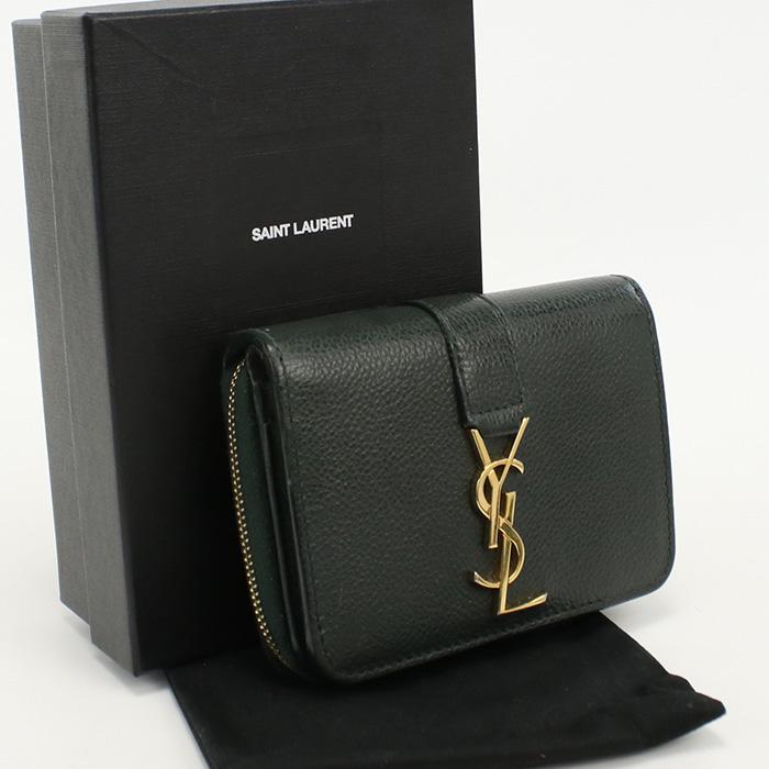 SAINT LAURENT 中古良品サンローランSAINT YSLライン コンパクト SAINT LAURENT 中古良品サンローランSAINT YSLライン コンパクト