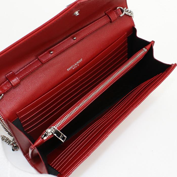 SAINT LAURENT 中古良品 サンローラン チェーンウォレット 377828  