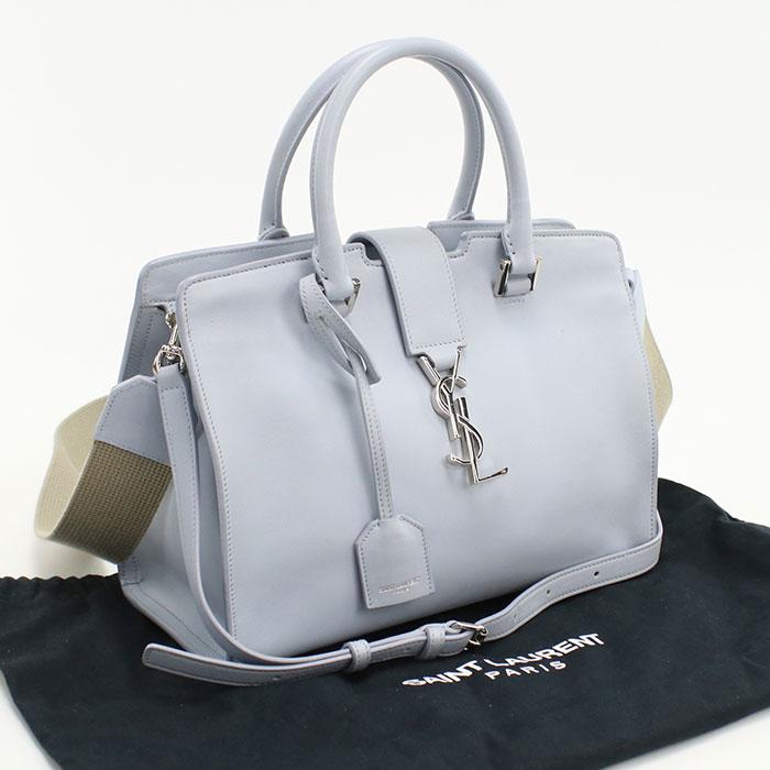 中古良品SAINT LAURENT サンローラン ハンドバッグ 421871 2WAYハンドバッグ ベイビーカバス レディース ブルー SAINT LAURENT 中古良品 サンローラン ハンドバッグ 421871 2WAY