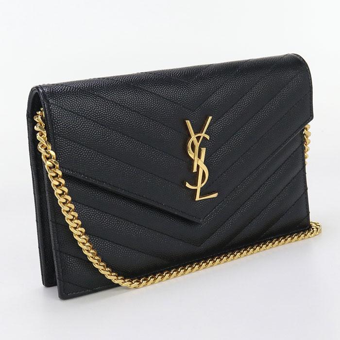 SAINT LAURENT 中古良品 サンローラン チェーンウォレット 393953  
