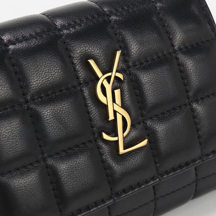 SAINT LAURENT 中古良品 サンローラン 三折財布 759490 レディース  