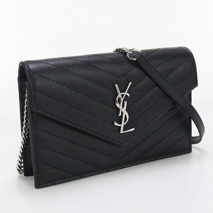 SAINT LAURENT 中古良品 サンローラン チェーンウォレット 742920  
