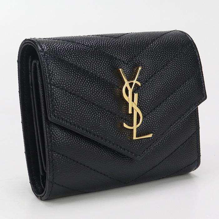 SAINT LAURENT 中古美品 サンローラン 三折財布 692061 マルチ  
