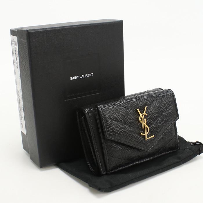 【SAINT LAURENT】　　三つ折り財布 SAINT LAURENT 中古・未使用 サンローラン 三折財布 602791 三つ折り