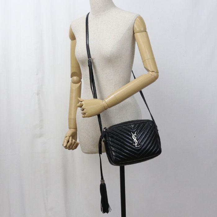 中古良品SAINT LAURENT サンローラン 斜め掛け ショルダーバッグ 468537 カメラバッグ ルー レディース ブラック SAINT LAURENT 中古良品 サンローラン 斜め掛け ショルダーバッグ