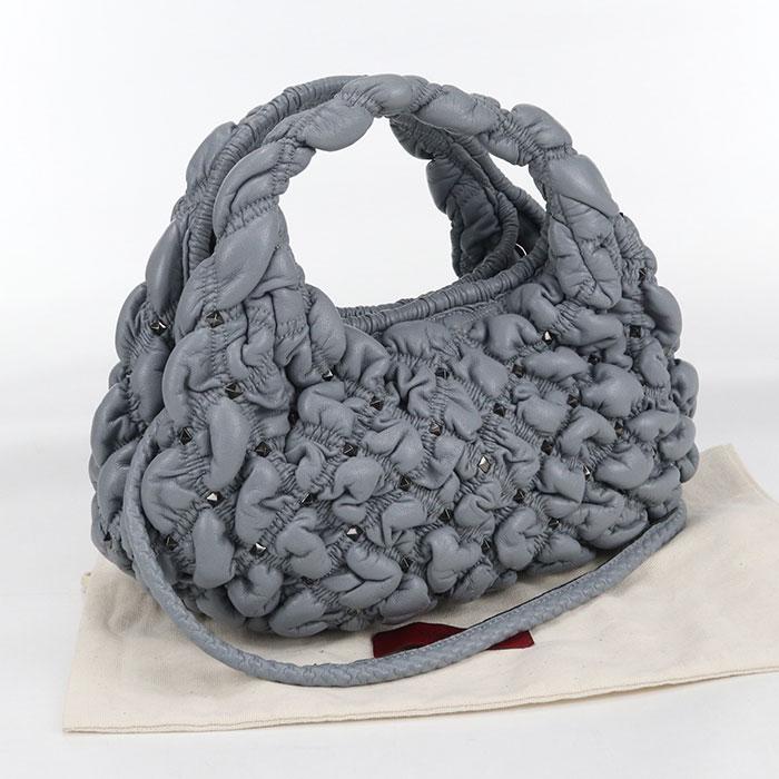 中古良品 Valentino ヴァレンチノ ハンドバッグ 2WAY ロックスタッズ