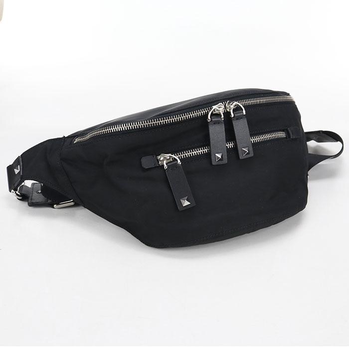 中古良品 Valentino ヴァレンチノ ボディバッグ ベルトバッグ VLTN