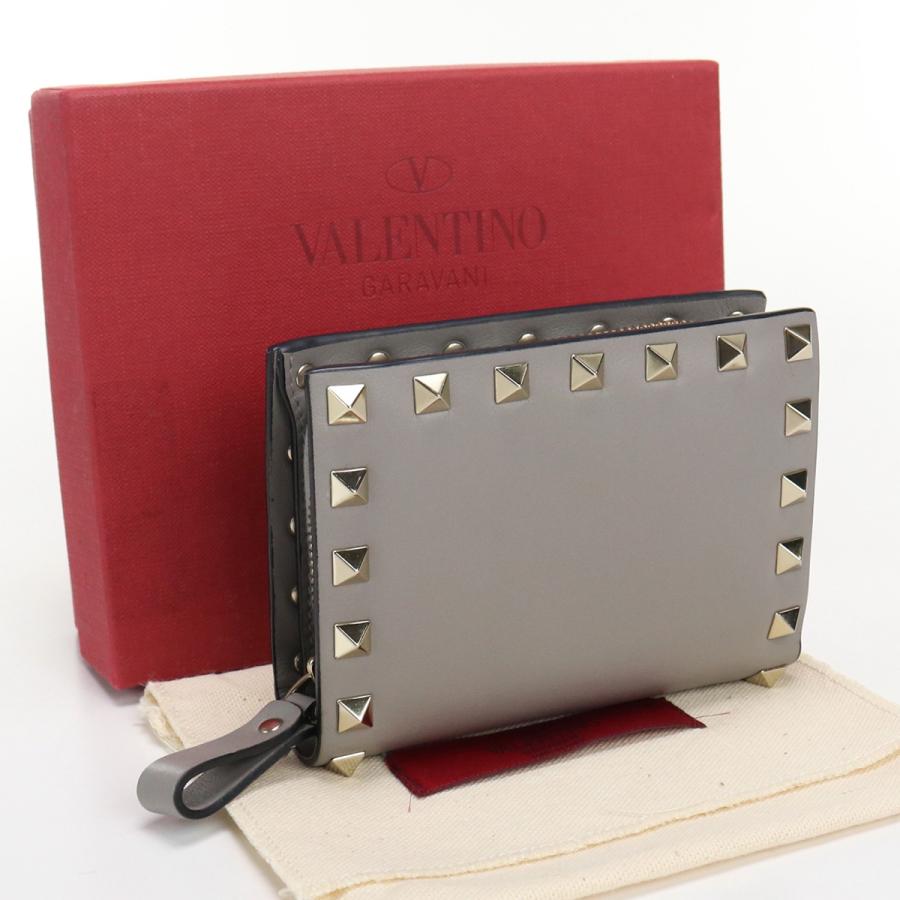 中古・未使用ヴァレンティノVALENTINO ロックスタッズミニウォレット