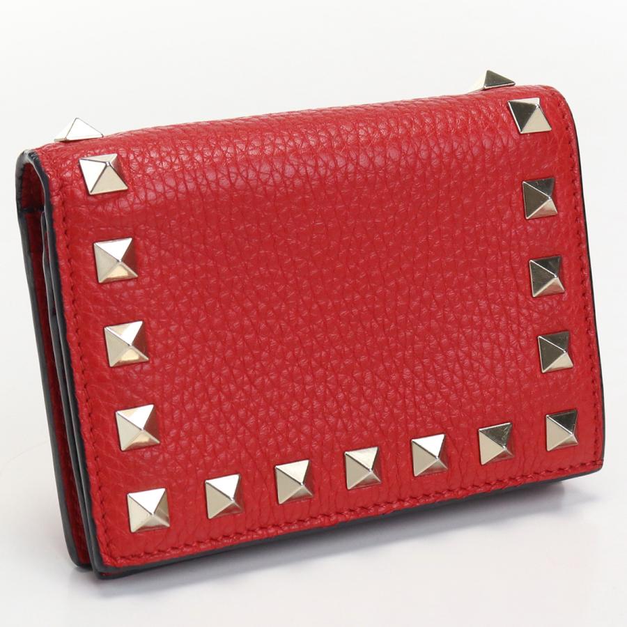 中古美品ヴァレンティノVALENTINO ロックスタッズスモールウォレット