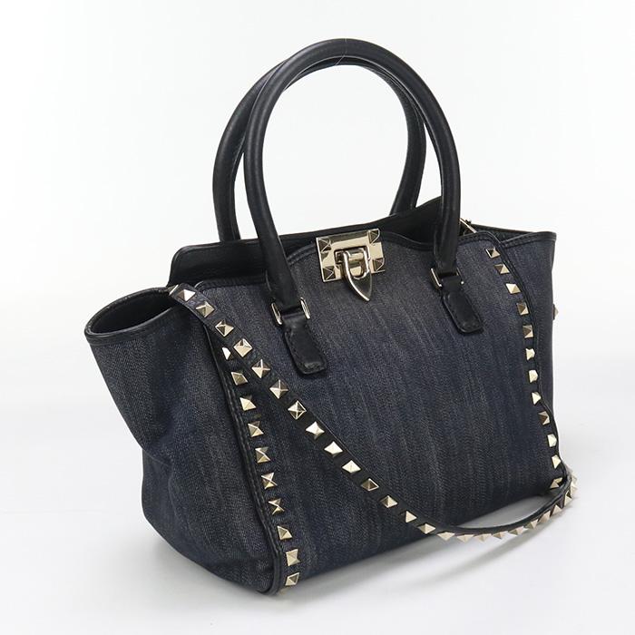 中古 Valentino ヴァレンチノ トートバッグ 2WAYトートバッグ ロック 