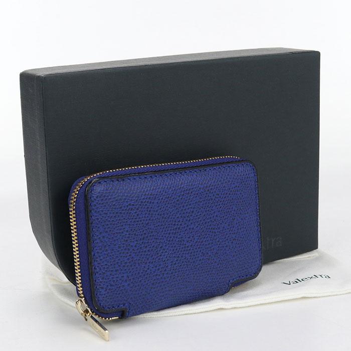 【中古・未使用】Valextra ヴァレクストラ 小銭入れ V0L07 ラウンドジップ ミニウォレット ユニセックス ブルー Valextra（ヴァレクストラ） 中古・未使用 小銭入れ V0L07ラウンド