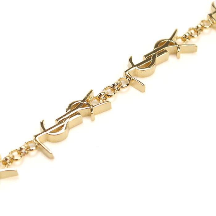 サンローラン ブレスレット モノグラム チャーム ブラス ゴールド　カサンドラ SAINT LAURENT 【並行輸入品】サンローラン ブレスレット レディース