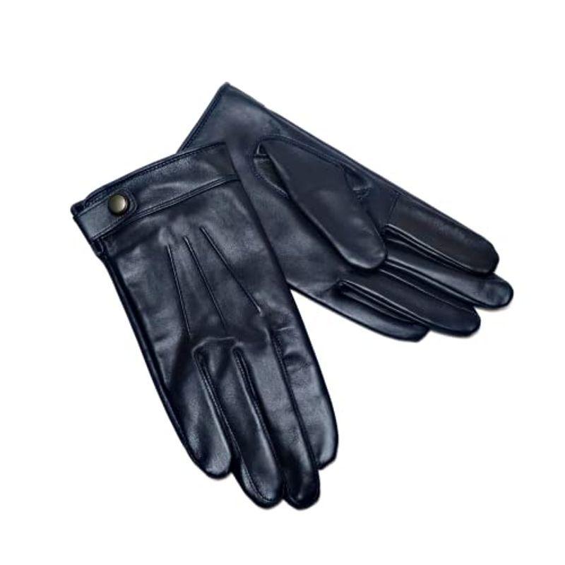 厳選された素材 拘りの技術メンズ 手袋 羊革 ネイビー タッチパネル操作可能 サイズ24cmフリー Blm3 Nv 手袋 完売 Ahmedmostafa Us