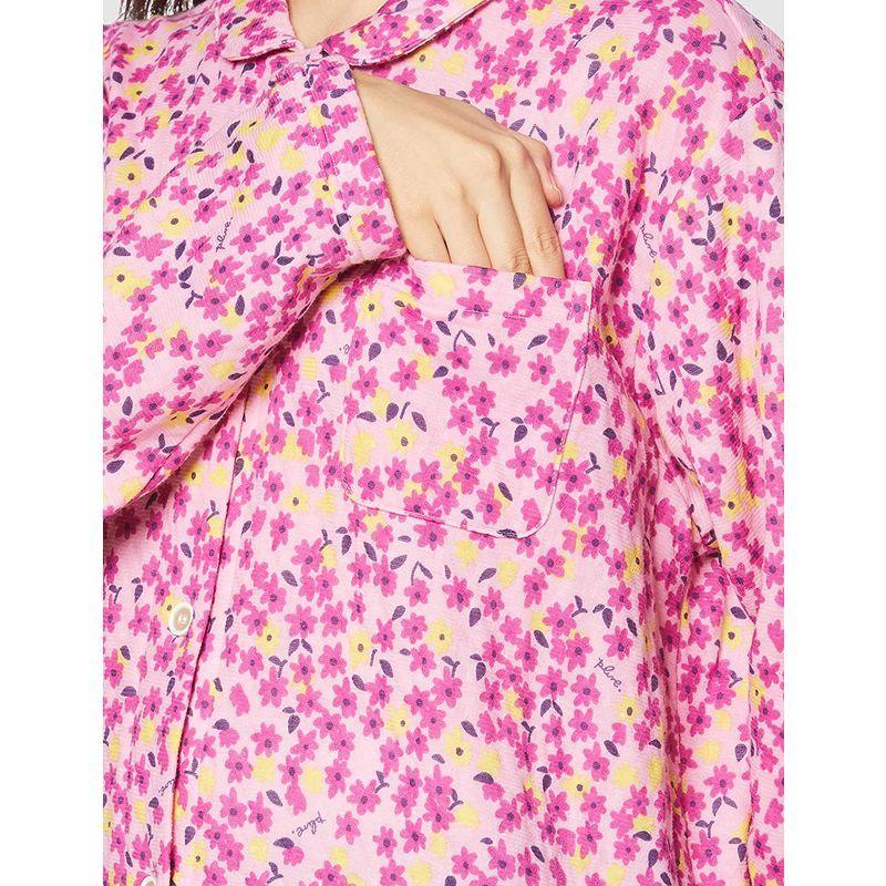 パジャマセット ウイング ワコール Plune プルーン とのコラボパジャマ レディース Ep6084 小さなお花 長袖 長ズボン 上下セット 贅沢 Ahmedmostafa Us