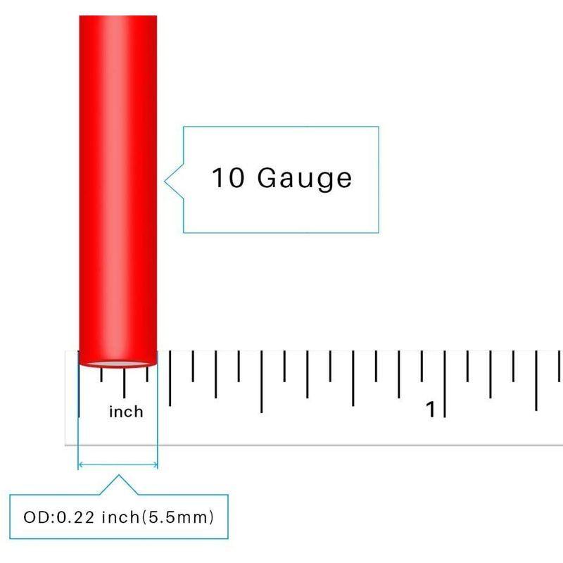 BNTECHGO 10ゲージのシリコーンワイヤー 10AWG シリコーン細線 超柔軟性 フレキシブル シリコーンケーブル線 長持ち レッド（｜bigisland11｜02