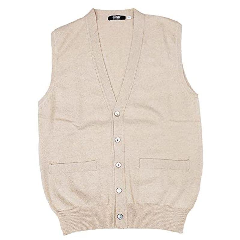 Gobi ゴビ カシミヤ１００ メンズ カラー アイボリー ボタン ベスト カラー アイボリー サイズ Llサイズ メンズ ベスト カシミヤベスト カシミ ニット ビックアイランド カシミヤ セール公式店
