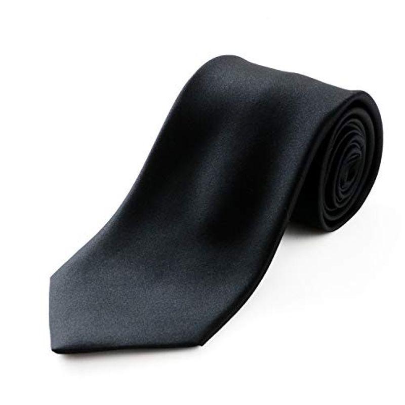 Formalフォーマルブラックタイ 日本製 黒朱子 無地 シルク100 通夜 法事 A レギュラー 葬儀 撥水加工 在庫処分