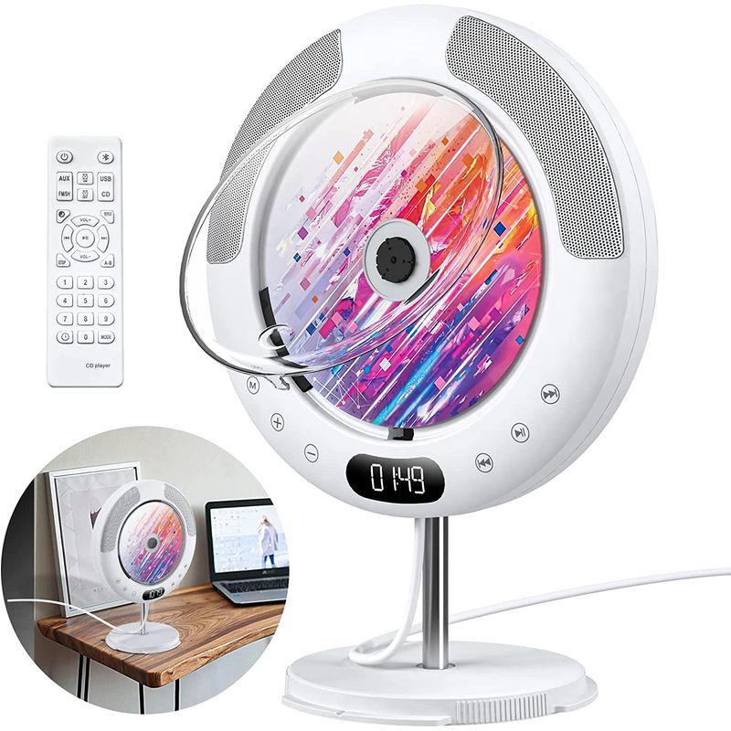 Qosea CDプレーヤー 卓上置き式 CDラジオ 多機能 防塵透明カバー付き ミニコンポ Bluetooth/CD/FM/USB/AUXな｜bigisland11｜06