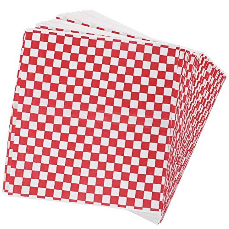 捧呈 WINOMO 耐油紙 敷き紙 ワックスペーパー 現品 食品用 100枚セット 包装紙 格子 28ｘ26ｃｍ